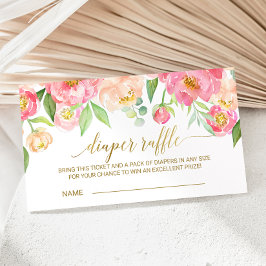 Einladung Einladung Pfirsich & Pink Peony Diaper E