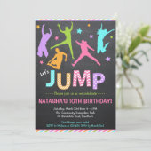 Einladung / Einladung von Trampolin (Stehend Vorderseite)