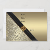 Einladung Elegant 40. Geburtstag Bronze Metal (Rückseite)