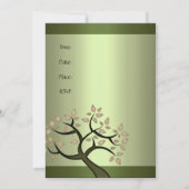 Einladung Elegant Avocado Tree Green Floral (Rückseite)