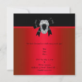 Einladung Elegant Geburtstag Rich Red Black Jewel (Rückseite)