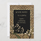 Einladung Elegant Leopard Tree Floral (Vorderseite)