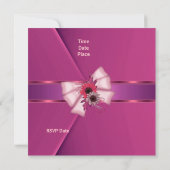 Einladung Elegant Rosa Velvet Flora Bow 2 (Rückseite)