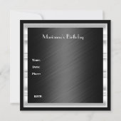 Einladung Elegant Schwarz-weiß Jewel Diamond (Rückseite)