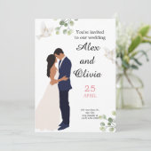 EINLADUNG, ELEGANT UND EINFACH EINLADUNG (Stehend Vorderseite)