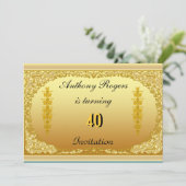 Einladung Elegante Geburtstagsparty (Stehend Vorderseite)