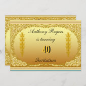 Einladung Elegante Geburtstagsparty (Vorne/Hinten)