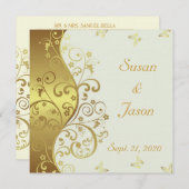 Einladung - Elfenbein- und Goldmedaille-Wirbel (Vorne/Hinten)