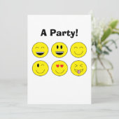 Einladung "Emojis" (Stehend Vorderseite)