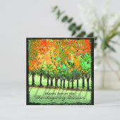 Einladung - Erntedank-Abendessen - Fall-Bäume (Stehend Vorderseite)