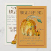 Einladung: Erntedankfest für Kürbis Einladung (Vorne/Hinten)