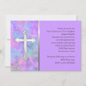 Einladung Erste Kommune Abstrakt mit Kreuz (Vorderseite)