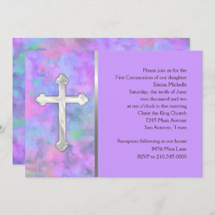 Einladung Erste Kommune Abstrakt mit Kreuz