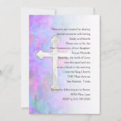 Einladung Erste Kommune Abstrakt mit Kreuz (Vorderseite)