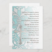 Einladung Erste Kommune Damask und Kreuz (Vorne/Hinten)