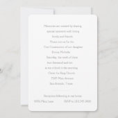 Einladung Erste Kommune "Embossed" Cross (Rückseite)