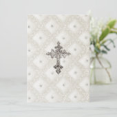 Einladung Erste Kommunion gequilted Look (Stehend Vorderseite)