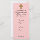 Einladung Erste Kommunion individuell anpassbar (Rückseite)