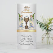 Einladung Erste Kommunion individuell anpassbar (Stehend Vorderseite)