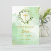Einladung Erste Kommunion - Kreis Olivier (Stehend Vorderseite)
