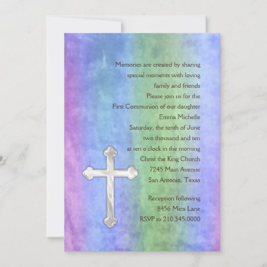 Einladung Erste Wasserfarbe (Vorderseite)