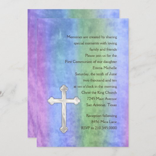 Einladung Erste Wasserfarbe (Vorne/Hinten)