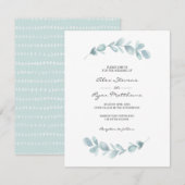 Einladung| Eucalyptus Gartenwasserfarbe Einladung (Vorne/Hinten)