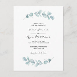 Einladung| Eucalyptus Gartenwasserfarbe Einladung