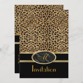 Einladung Exotic Prints Leopard (Vorne/Hinten)