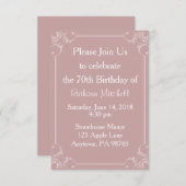 Einladung extravaganter Rahmen zum Geburtstag (Vorne/Hinten)