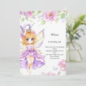 Einladung Fairy 1. Geburtstag (Stehend Vorderseite)