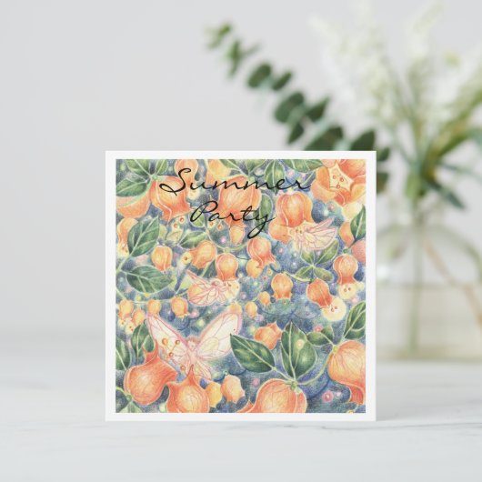 Einladung "Fairy Lanterns" (Stehend Vorderseite)