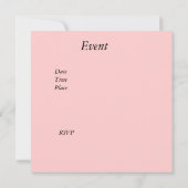 Einladung Feier Showgirl Pink (Rückseite)