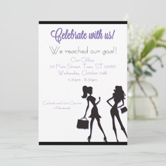 Einladung - feiern Sie mit uns (Stehend Vorderseite)