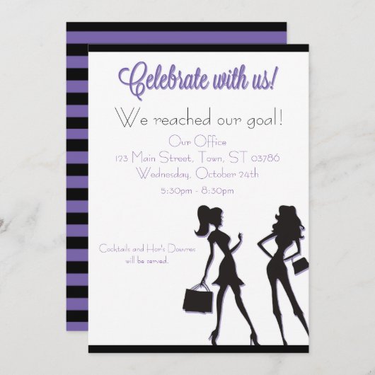 Einladung - feiern Sie mit uns (Vorne/Hinten)