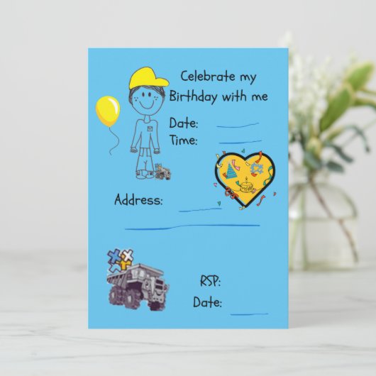 Einladung FIFO SON + Dump Truck (Stehend Vorderseite)