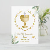 Einladung First Communion - Calisse Croix ar (Stehend Vorderseite)