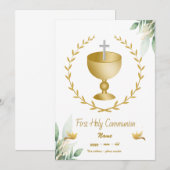 Einladung First Communion - Calisse Croix ar (Vorne/Hinten)