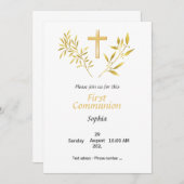 Einladung First Communion - Kreuzworträtsel (Vorne/Hinten)