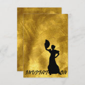 Einladung Flamenco Latin Ball Tanz (Vorne/Hinten)