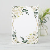 Einladung Flores Blancas para boda (Stehend Vorderseite)