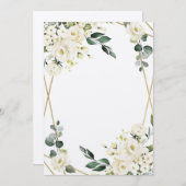 Einladung Flores Blancas para boda (Vorne/Hinten)