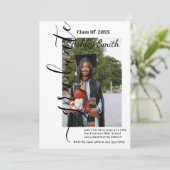 Einladung Foto Abschluss (Stehend Vorderseite)