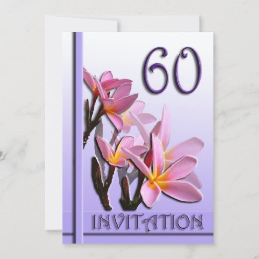 Einladung Frangipani zum 60. Hochzeitstag (Vorderseite)
