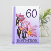 Einladung Frangipani zum 60. Hochzeitstag (Stehend Vorderseite)