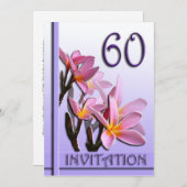 Einladung Frangipani zum 60. Hochzeitstag (Vorne/Hinten)