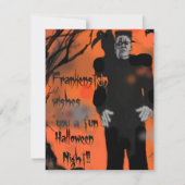 Einladung Frankenstein Halloween-Party (Vorderseite)