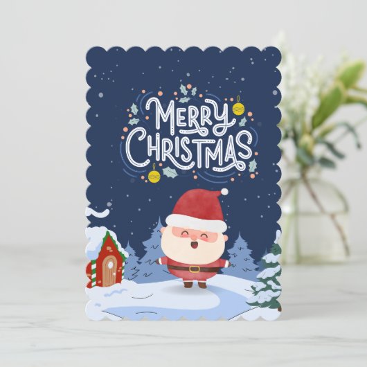 Einladung fröhlicher Chritsmas (Stehend Vorderseite)