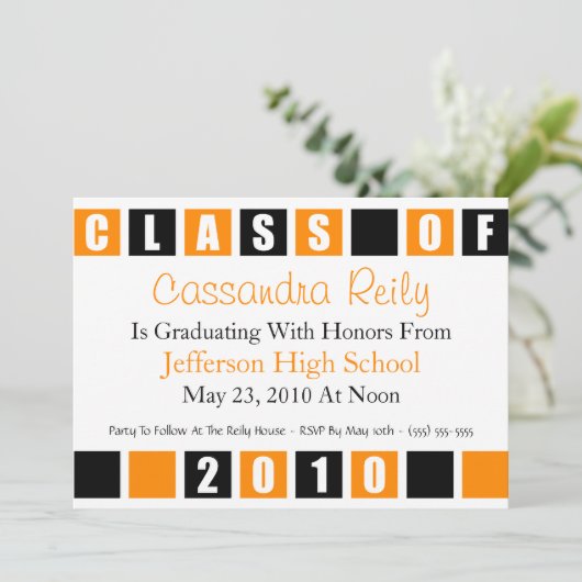 Einladung für 2010 (schwarze / orange Boxen) (Stehend Vorderseite)