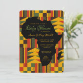 Einladung für afrikanische Tribal-Baby-Dusche (Stehend Vorderseite)